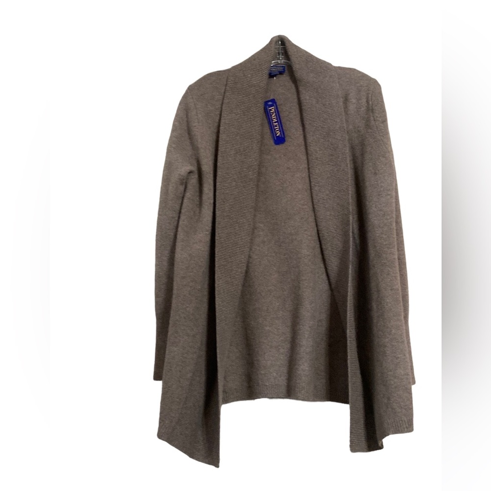 NWT Pendleton light brown lambs wool blend cardigan size M